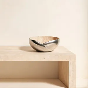 Sculptural bowl on a dining console